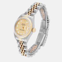 Rolex Datejust Diamond Dial Steel Yellow Gold Ladies Watch 69173 26 mm