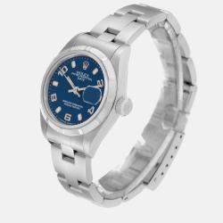 Rolex Date Blue Dial Steel Ladies Watch 69190 26 mm