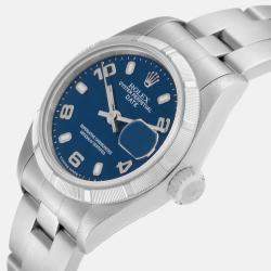 Rolex Date Blue Dial Steel Ladies Watch 69190 26 mm