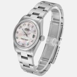 Rolex Datejust Midsize Steel White Gold Mother Of Pearl Dial Women's  Watch 31 mm