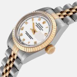 Rolex Datejust White Roman Dial Steel Yellow Gold Ladies Watch 26 mm