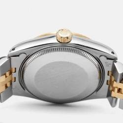 Pre Owned Rolex Champagne 18k Yellow Gold Stainless Datejust 68273 Women's Wristwatch 31 mm