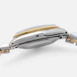 Pre Owned Rolex Champagne 18k Yellow Gold Stainless Datejust 68273 Women's Wristwatch 31 mm