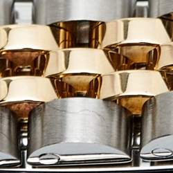 Pre Owned Rolex Champgne 18k Yellow Gold Stainless Steel Datejust 69173 Women's Wristwatch 26 mm