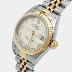 Pre Owned Rolex Ivory 18k Gold Stainless Steel 79173 Women's Wristwatch 26 mm