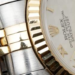 Pre Owned Rolex Ivory 18k Gold Stainless Steel 79173 Women's Wristwatch 26 mm