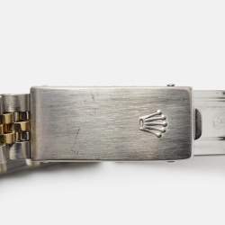 Pre Owned Rolex White 18K Yellow Gold And Stainless Steel Datejust 69173 Women's Wristwatch 26 mm