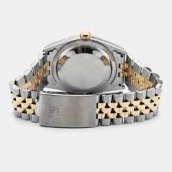 Rolex Champagne Jubilee Diamond 18K Yellow Gold Stainless Steel Datejust 16233 Women's Wristwatch 36 mm