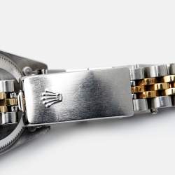 Pre Owned Rolex Champagne 18K Yellow Gold Stainless Steel Datejust 69173 Women's Wristwatch 26 mm