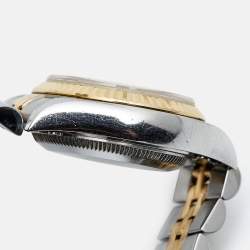 Pre Owned Rolex Champagne 18K Yellow Gold Stainless Steel Datejust 69173 Women's Wristwatch 26 mm