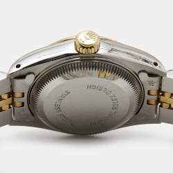 مملوكة مسبقًا Rolex Champagne 18k Yellow Gold Stainless Steel Datejust 69173 Women's Wristwatch 26 mm