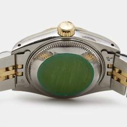 Pre Owned Rolex Champagne 18k Yellow Gold Stainless Steel Datejust 69173 Women's Wristwatch 26 mm