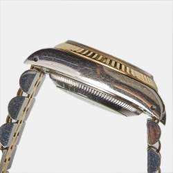 Pre Owned Rolex Champagne 18k Yellow Gold Stainless Steel Datejust 69173 Women's Wristwatch 26 mm