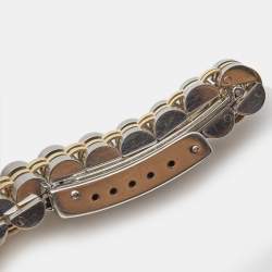 Pre Owned Rolex Champagne 18k Yellow Gold Stainless Steel Datejust 69173 Women's Wristwatch 26 mm