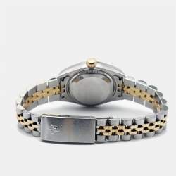 Pre Owned Rolex Champagne Diamond 18k Yellow Gold Stainless Steel Datejust 79173 Women's Wristwatch 26 mm