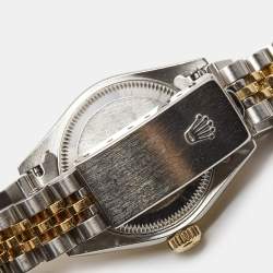 Pre Owned Rolex Champagne Diamond 18k Yellow Gold Stainless Steel Datejust 79173 Women's Wristwatch 26 mm