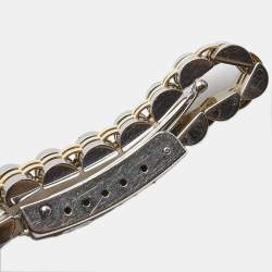 Pre Owned Rolex Champagne Diamond 18k Yellow Gold Stainless Steel Datejust 79173 Women's Wristwatch 26 mm