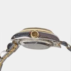 Pre Owned Rolex Champagne 18k Yellow Gold Stainless Steel Datejust 69173 Women's Wristwatch 26 mm