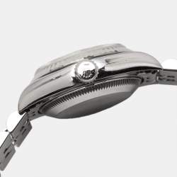 Pre Owned Rolex Silver Diamond 18k White Gold Stainless Steel Datejust 69174 Women's Wristwatch 26 mm