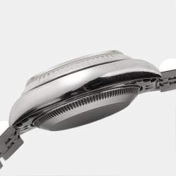 Pre Owned Rolex Silver Diamond 18k White Gold Stainless Steel Datejust 69174 Women's Wristwatch 26 mm