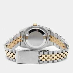 Pre Owned Rolex Champagne 18k Yellow Gold Stainless Steel Datejust 16233 Men's Wristwatch 36 mm