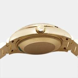 Pre Owned Rolex Olive Green Diamond 18K Yellow Gold President Datejust 278288BRBR Women's Wristwatch 31 mm