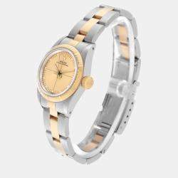 Rolex Oyster Perpetual Steel Yellow Gold Quadrant Dial Ladies Watch 24.0 mm