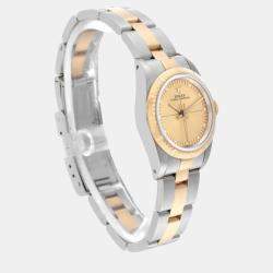 Rolex Oyster Perpetual Steel Yellow Gold Quadrant Dial Ladies Watch 24.0 mm