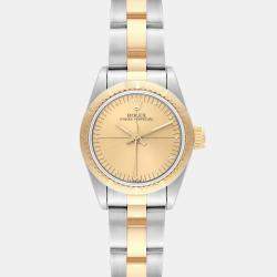 Rolex Oyster Perpetual Steel Yellow Gold Quadrant Dial Ladies Watch 24.0 mm