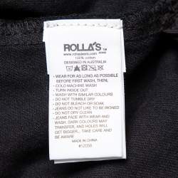 Rollas Black Denim Original Straight Overalls M