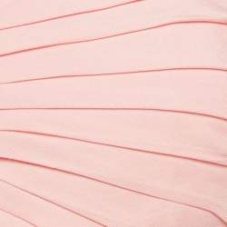 Pre Owned Ronny Kobo Pink Mayah Pleated Bandeau Top M