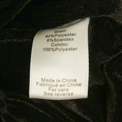 Pre Owned توب روني كوبو أسود مخمل بتفصيل ربطة مقاس صغير جدًا (إكس سمول)