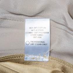 Rosie Assouiin Beige Cotton High Waist Busted Girdle Palazzo Pants M