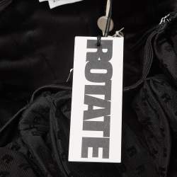 Rotate Birger Christensen Black Satin and Tulle Bow Detail Natalie Mini Dress S