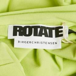 ROTATE BIRGER CHRISTENSEN Wild Lime Jersey Cut-Out Beca Dress S