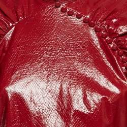 Pre Owned ROTATE Birger Christensen Tibetan Red Faux Leather Kim Mini Dress S