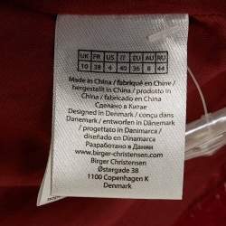 Pre Owned ROTATE Birger Christensen Tibetan Red Faux Leather Kim Mini Dress S