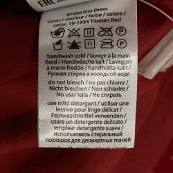 Pre Owned ROTATE Birger Christensen Tibetan Red Faux Leather Kim Mini Dress S