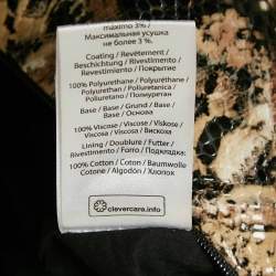 Rotate Birger Christensen Brown Snake Skin Faux Leather Strapless Mini Dress M