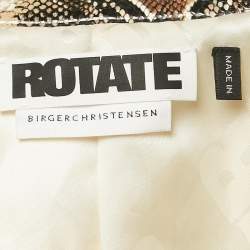 Pre Owned Rotate Birger Christensen Brown Snake Skin Faux Leather Rica Jacket S