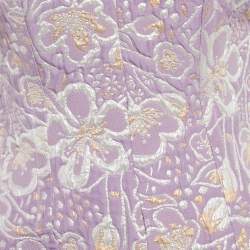 ROTATE BIRGER CHRISTENSEN Purple Floral Jacquard Mini Dress M