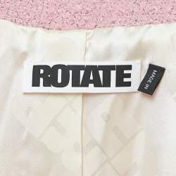 ROTATE BIRGER CHRISTENSEN Pink Bouclé Mini Tuxedo Dress M