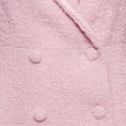 ROTATE BIRGER CHRISTENSEN Pink Bouclé Mini Tuxedo Dress M