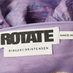 ROTATE Birger Christensen Purple Jaquard Mini Dress M