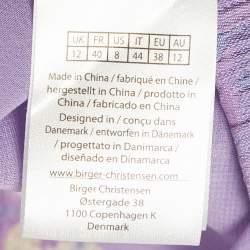 ROTATE Birger Christensen Purple Jaquard Mini Dress M