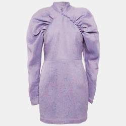 ROTATE Birger Christensen Purple Jaquard Mini Dress M