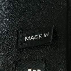 Pre Owned ROTATE BIRGER CHRISTENSEN Black Smocked Leather Zip-Up Mini Skirt M