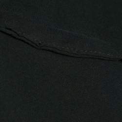 Pre Owned ROTATE BIRGER CHRISTENSEN Black Smocked Leather Zip-Up Mini Skirt M