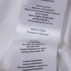 Pre Owned ROTATE White Sequin Lurex Jersey Detachable Cape Mini Dress M