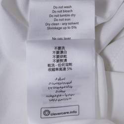 Pre Owned ROTATE White Sequin Lurex Jersey Detachable Cape Mini Dress M